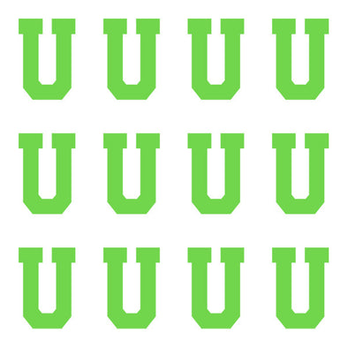 ID4 Varsity Pro Large Lime Letter U 