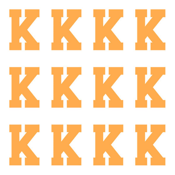ID4 Varsity Pro Large Neon Orange Letter K 