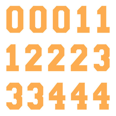 iD4 Varsity Pro Number Kit Orange Large Neon Sheet 1