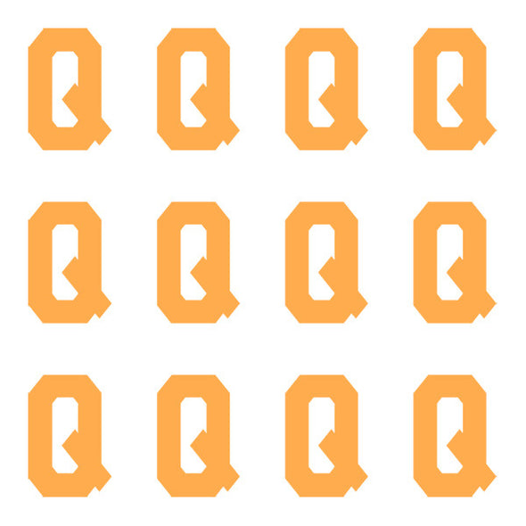 ID4 Varsity Pro Large Neon Orange Letter Q 