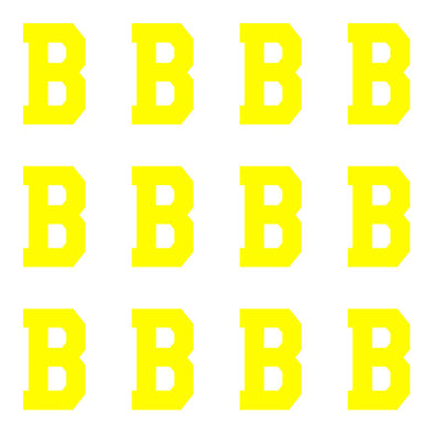 ID4 Varsity Pro Large Neon Yellow Letter B 