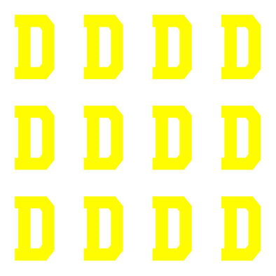 ID4 Varsity Pro Large Neon Yellow Letter D 