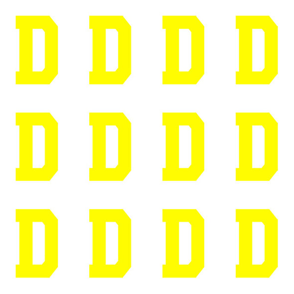 ID4 Varsity Pro Large Neon Yellow Letter D 