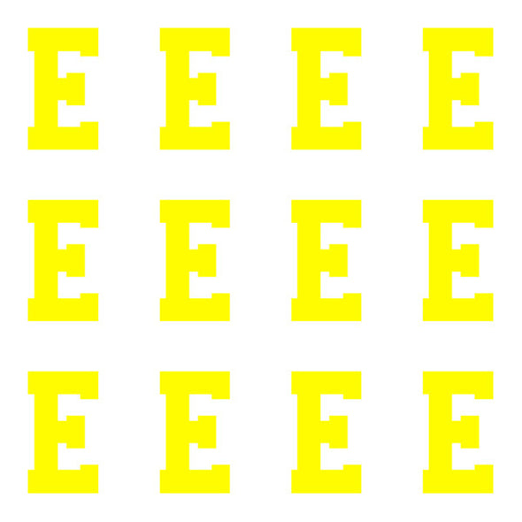 ID4 Varsity Pro Large Neon Yellow Letter E 