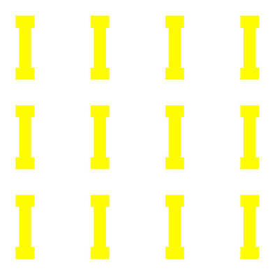 ID4 Varsity Pro Large Neon Yellow Letter I 