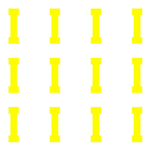 ID4 Varsity Pro Large Neon Yellow Letter I 