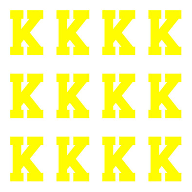 ID4 Varsity Pro Large Neon Yellow Letter K 
