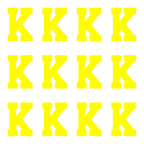 ID4 Varsity Pro Large Neon Yellow Letter K 