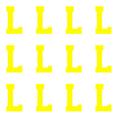 ID4 Varsity Pro Large Neon Yellow Letter L 