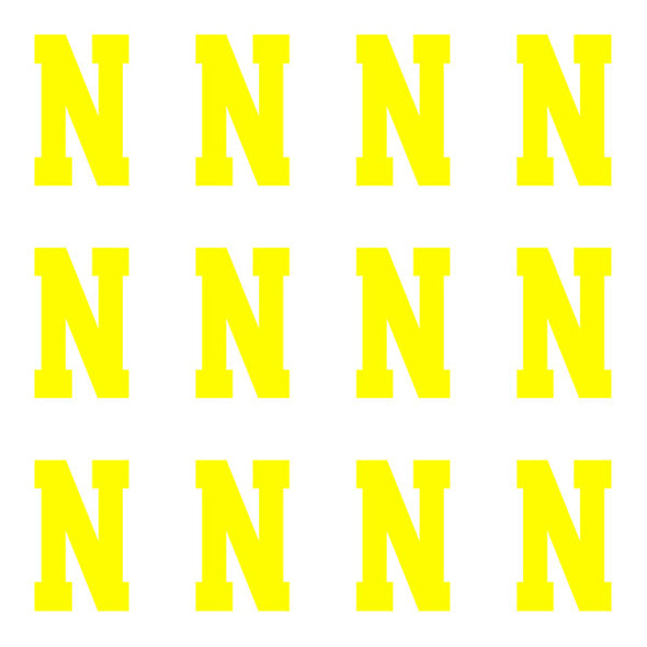ID4 Varsity Pro Large Neon Yellow Letter N 