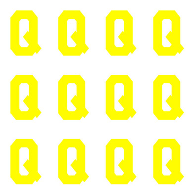 ID4 Varsity Pro Large Neon Yellow Letter Q 