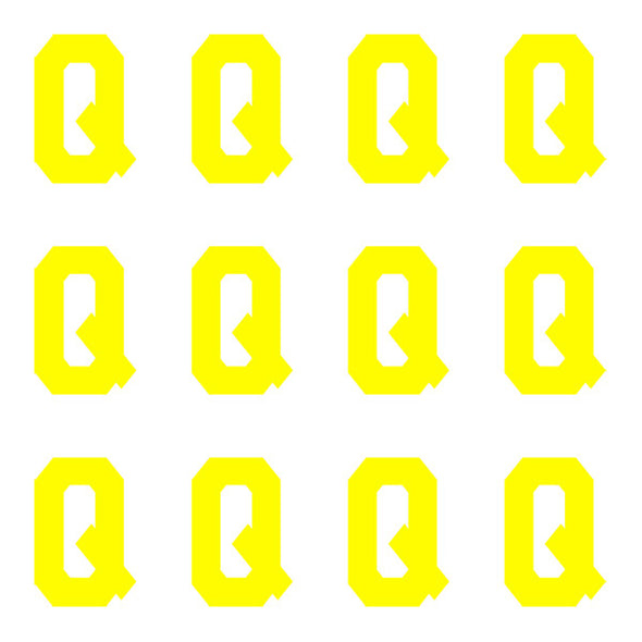 ID4 Varsity Pro Large Neon Yellow Letter Q 