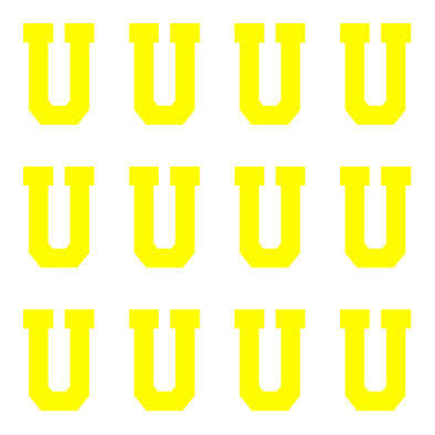 ID4 Varsity Pro Large Neon Yellow Letter U 