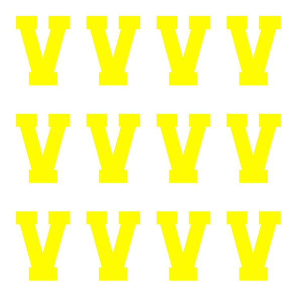 ID4 Varsity Pro Large Neon Yellow Letter V 