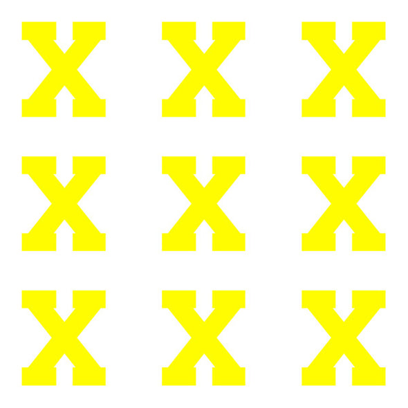 ID4 Varsity Pro Large Neon Yellow Letter X 