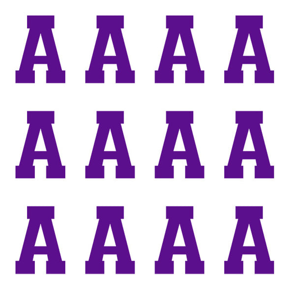 ID4 Varsity Pro Large Purple Letter A 
