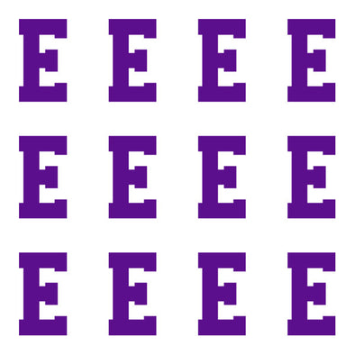 ID4 Varsity Pro Large Purple Letter E 