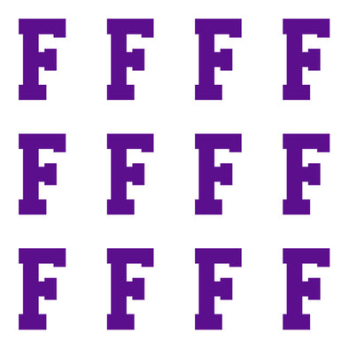 ID4 Varsity Pro Large Purple Letter F 