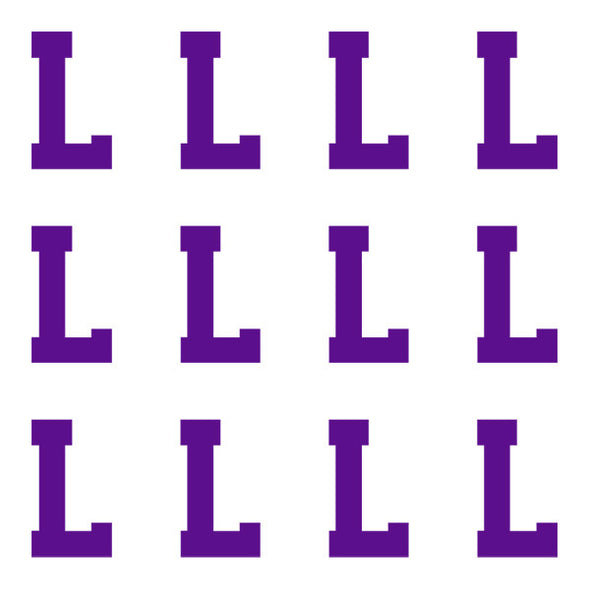 ID4 Varsity Pro Large Purple Letter L 