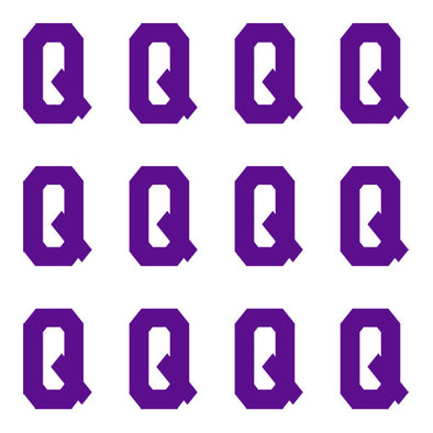 ID4 Varsity Pro Large Purple Letter Q 