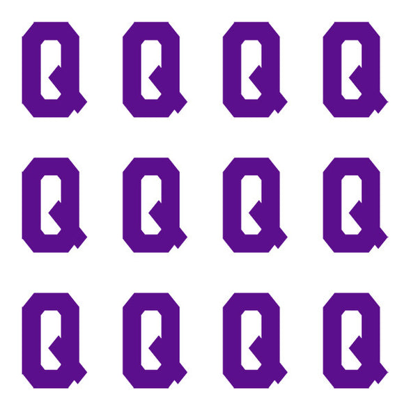 ID4 Varsity Pro Large Purple Letter Q 
