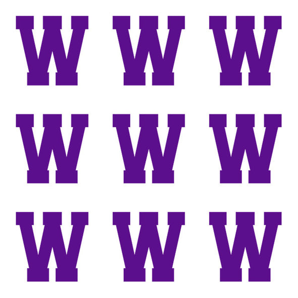 ID4 Varsity Pro Large Purple Letter W 