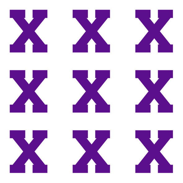 ID4 Varsity Pro Large Purple Letter X 
