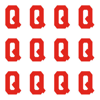 ID4 Varsity Pro Large Red Letter Q 